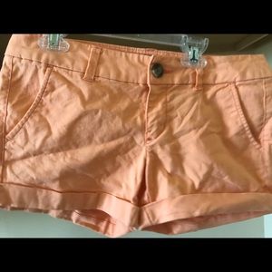 Orange American Eagle Midi Stretch Shorts 4